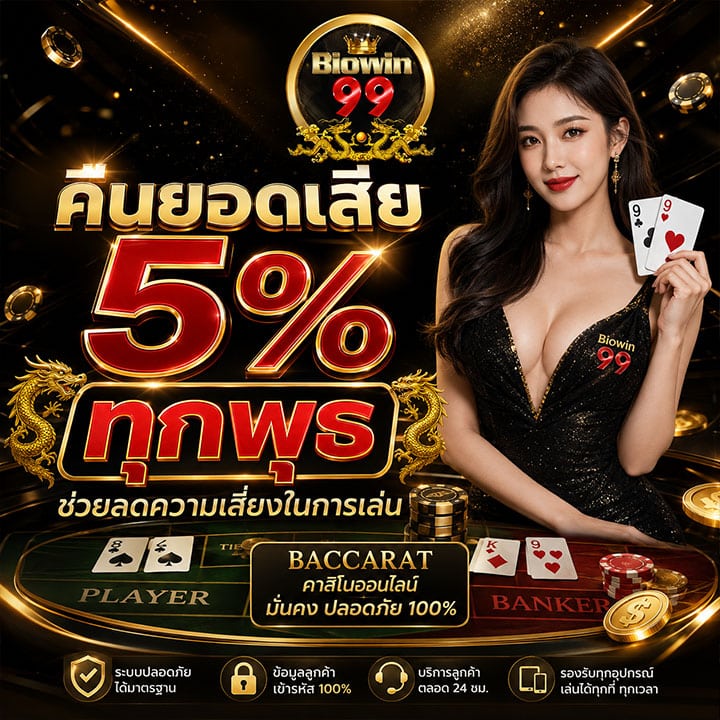 คืนยอดเสีย 5% ทุกพุธ ช่วยลดความเสี่ยงในการเล่น