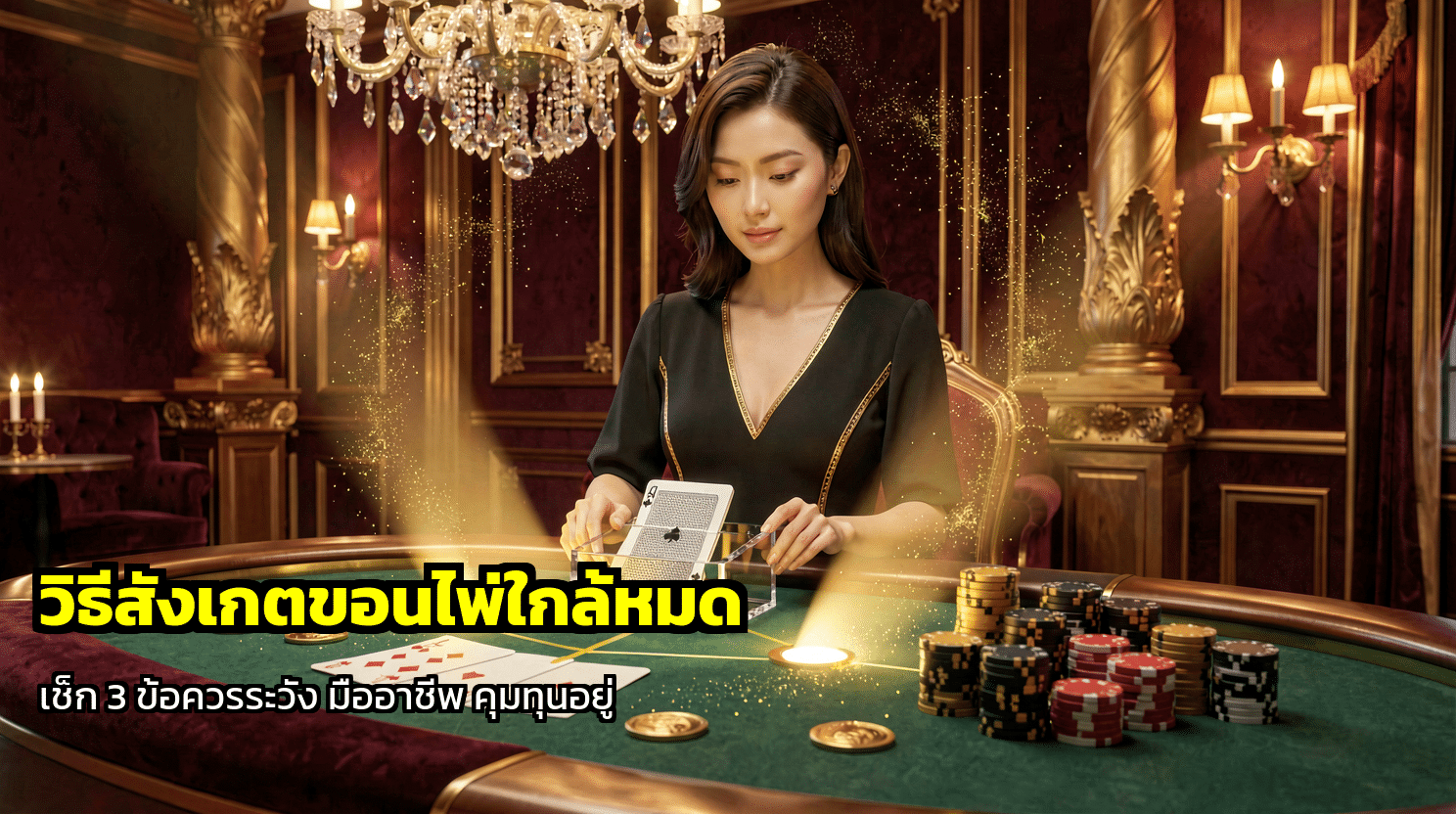 วิธีสังเกตขอนไพ่ใกล้หมด